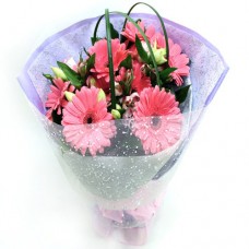 Pink Gerbera Flowers Bouquet 